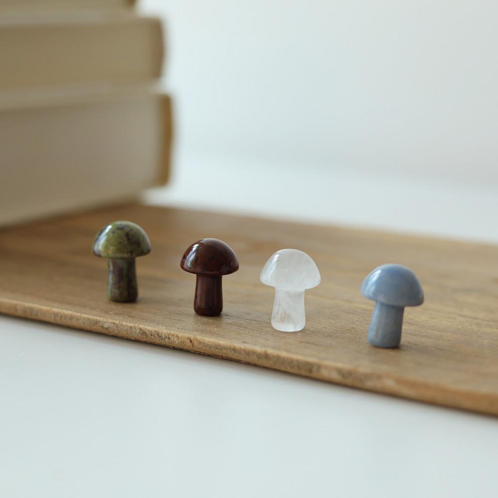 미니 버섯 스톤 머쉬룸 미니어처 마그넷 천연석 자석 스톤오브제 천연광물 화분장식 촬영소품