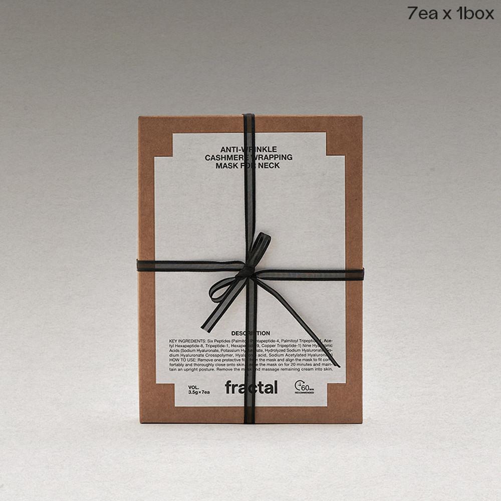 [프렉탈] 안티 링클 캐시미어 랩핑 목주름 넥 팩 마스크 7ea x 1box