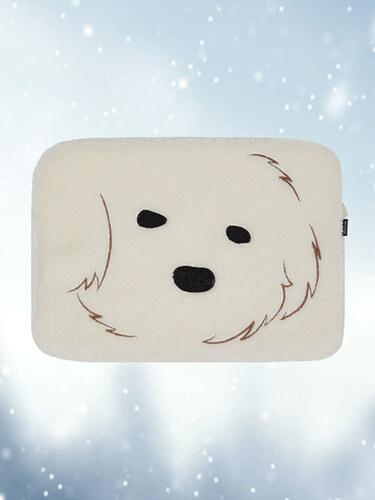 빅 말티즈 부클 노트북 파우치 아이보리