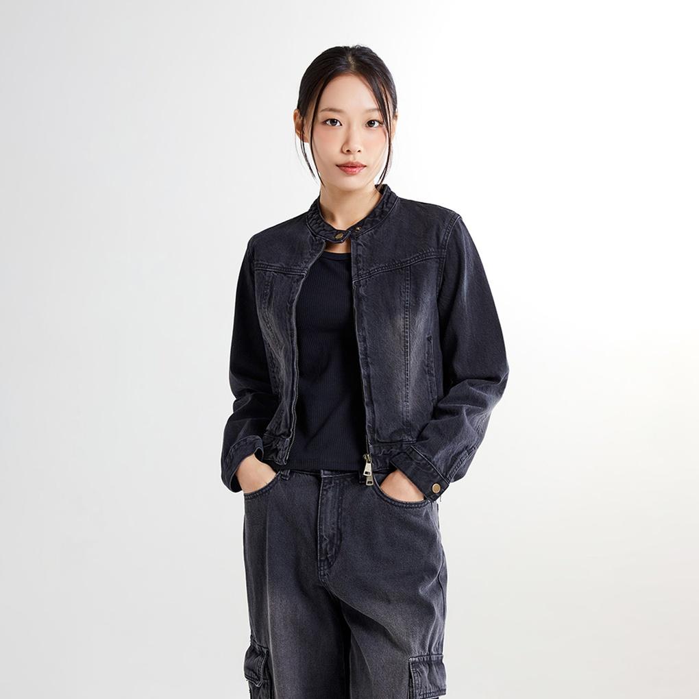 [여성용] 크롭 데님 레이서 재킷_SPJEE49G01