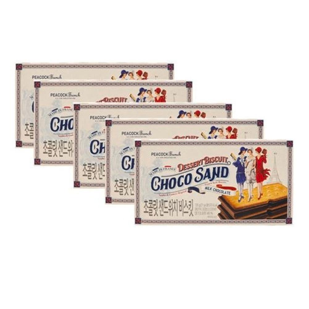 피코크 초콜릿 샌드위치 비스킷 135g 5개