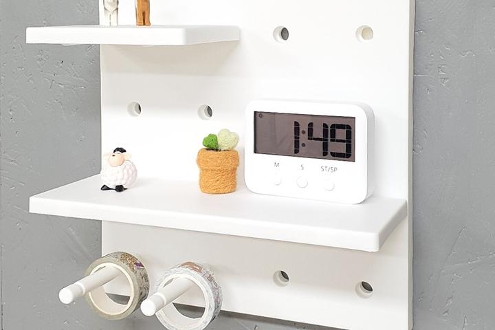 조립식 붙이는 타공판 보드 페그보드 선반 BD001