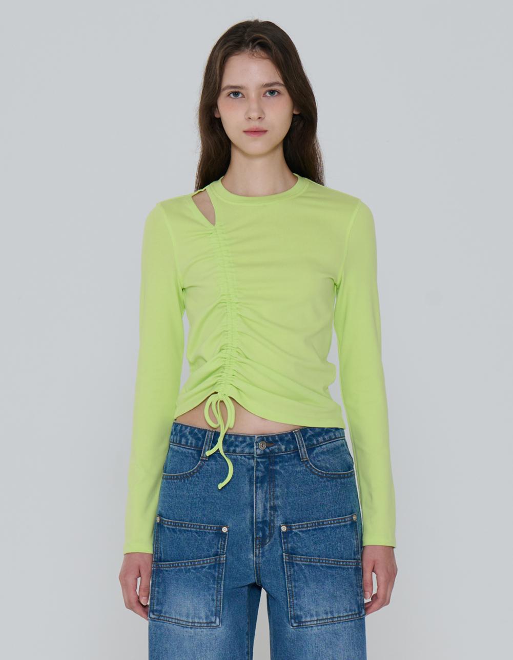 [Thursday Island]_T249MTS905W_트임 스트링 티셔츠