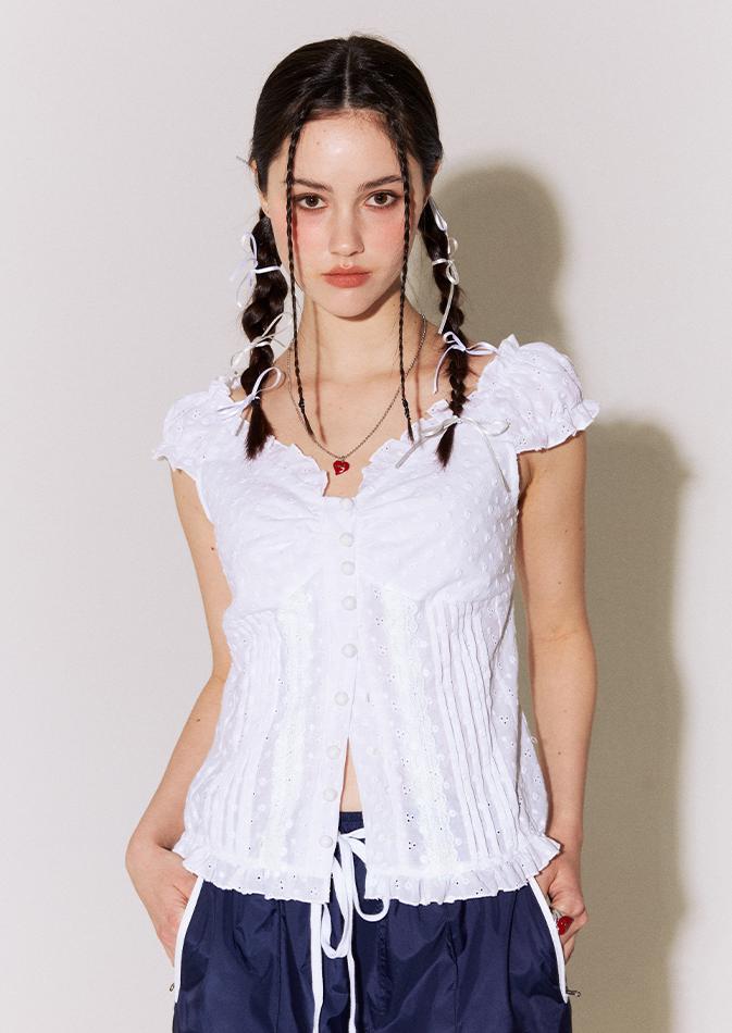 lotsyou_ April Lace Top White