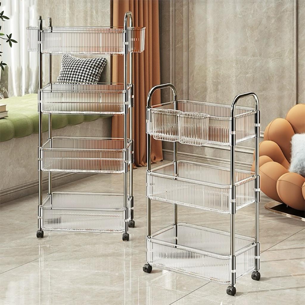 이동식 트롤리 바퀴달린 슬림 트레이선반 틈새수납장 세탁실 주방 거실 틈새 수납장 정리대