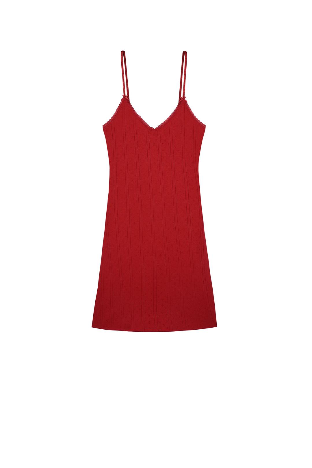 The Cami Slip Cherry Red - L