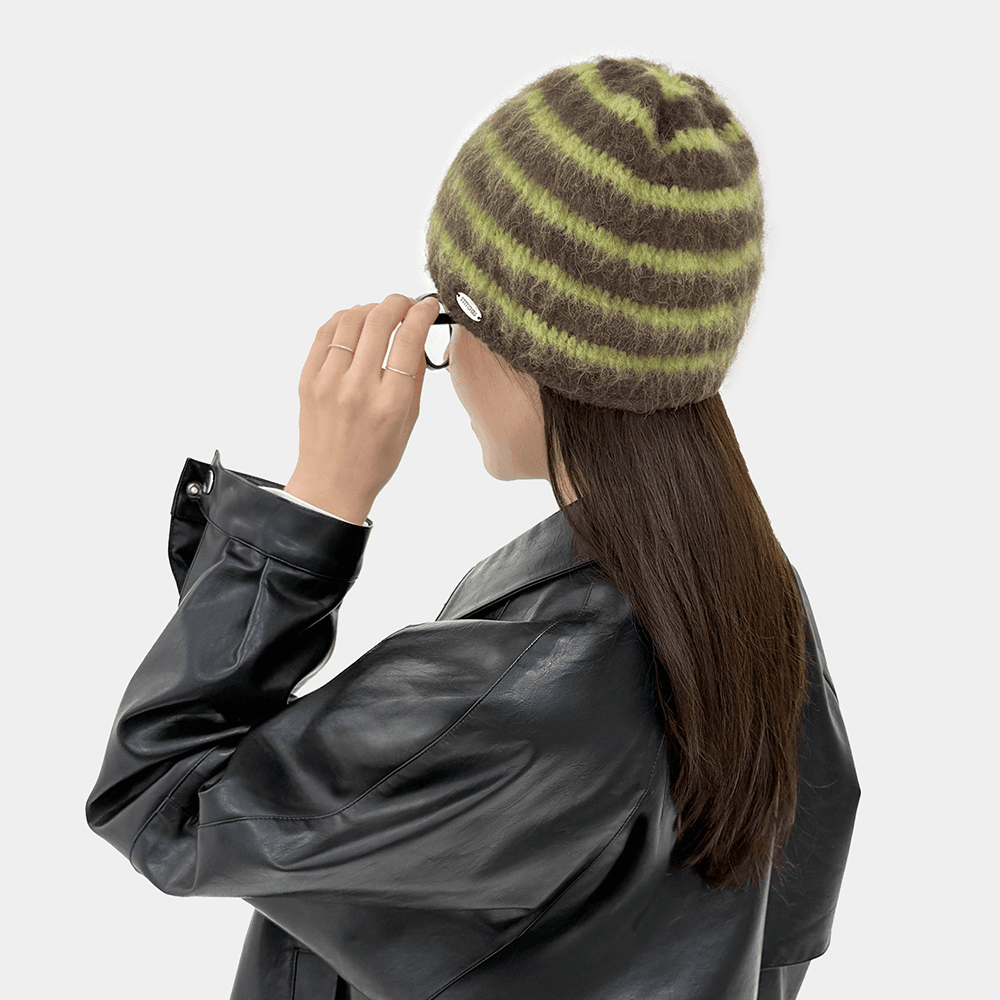 플러피 알파카 더스티 비니