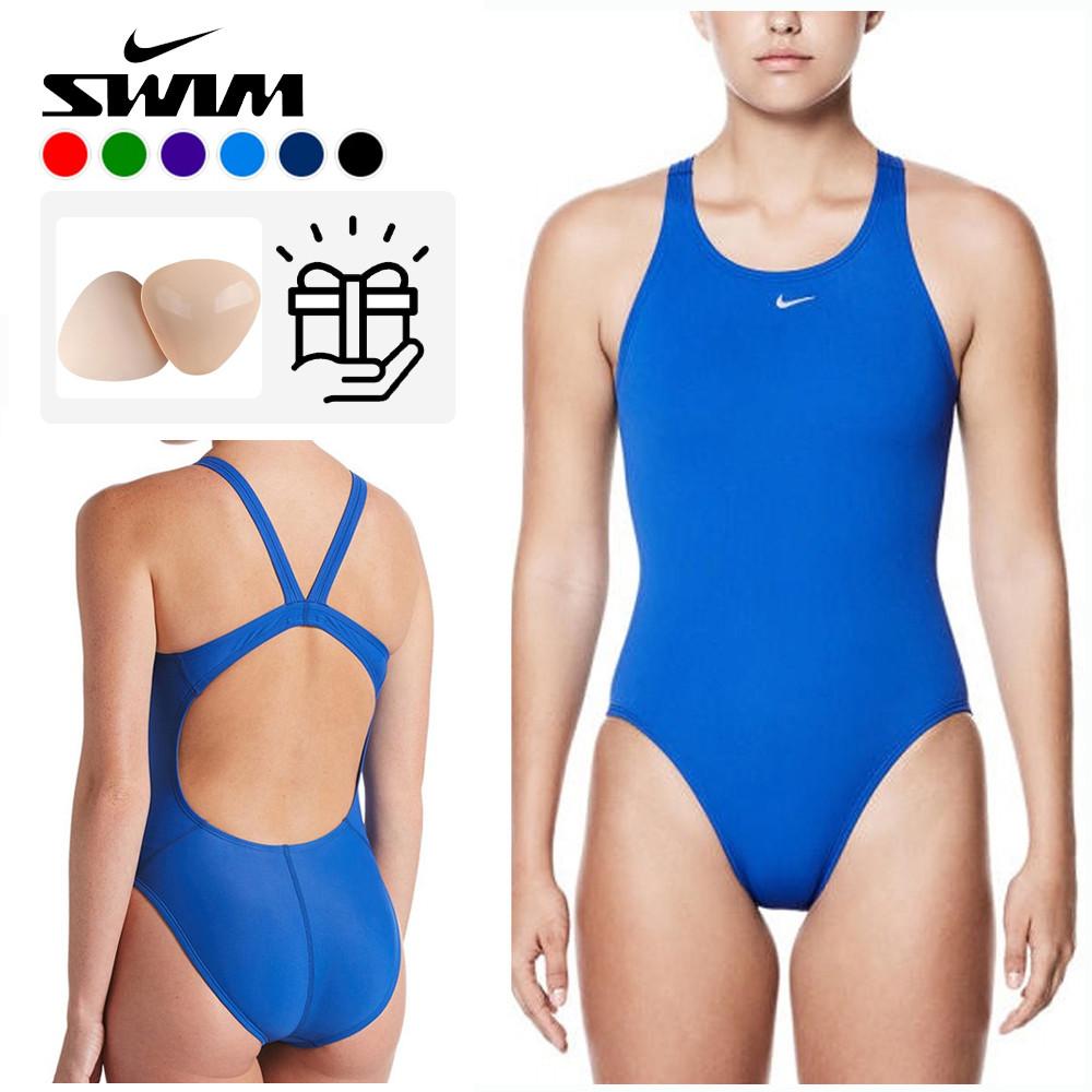 나이키스윔 자수로고 솔리드 패스트백 여자 실내수영복