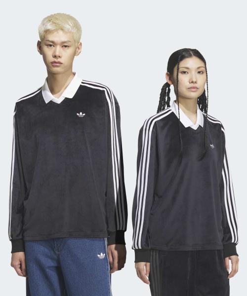 벨루어 폴로 롱 슬리브 - 블랙 / KQ5485