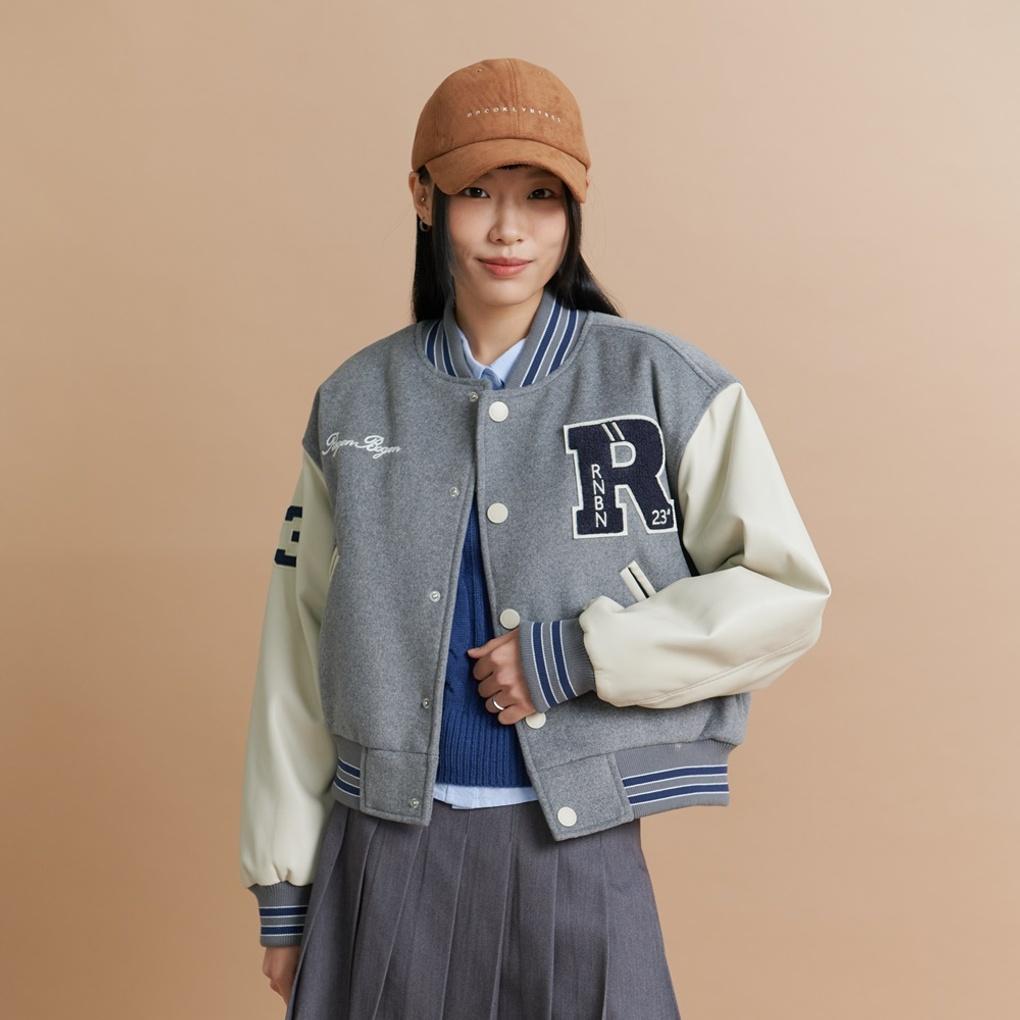 배색 바시티 점퍼 RBJA23T05