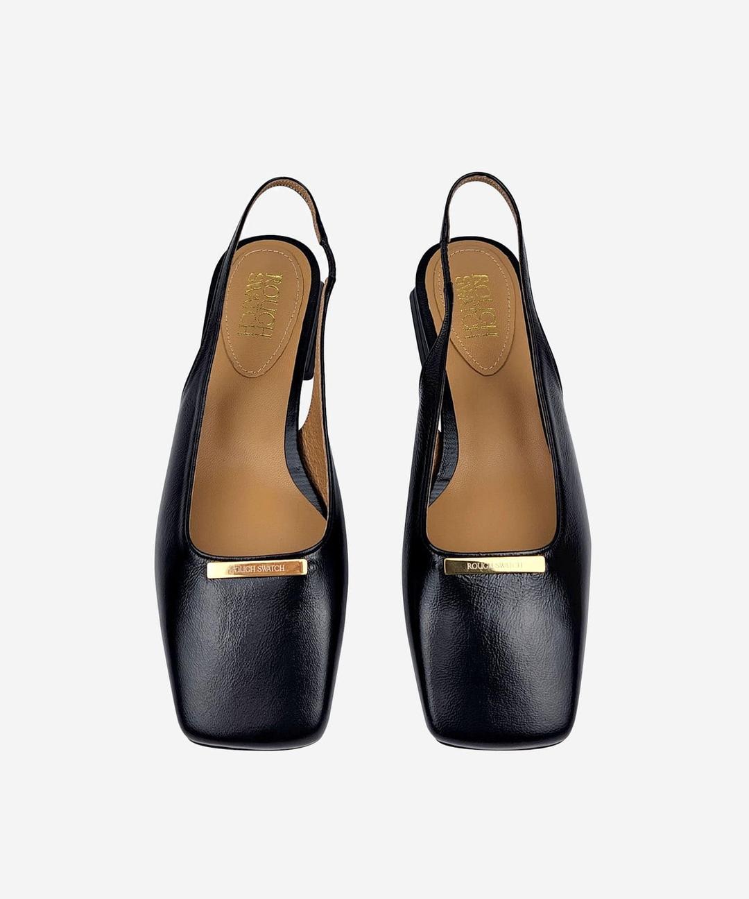 SQUARD LOGO SLING BACK_BLACK