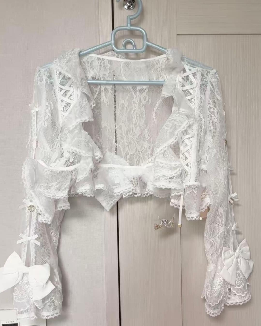 리즈리사 볼레로 리본 가디건 양지뢰 양산형 지뢰계 디마럽 갸루 모리걸 | 후루츠패밀리