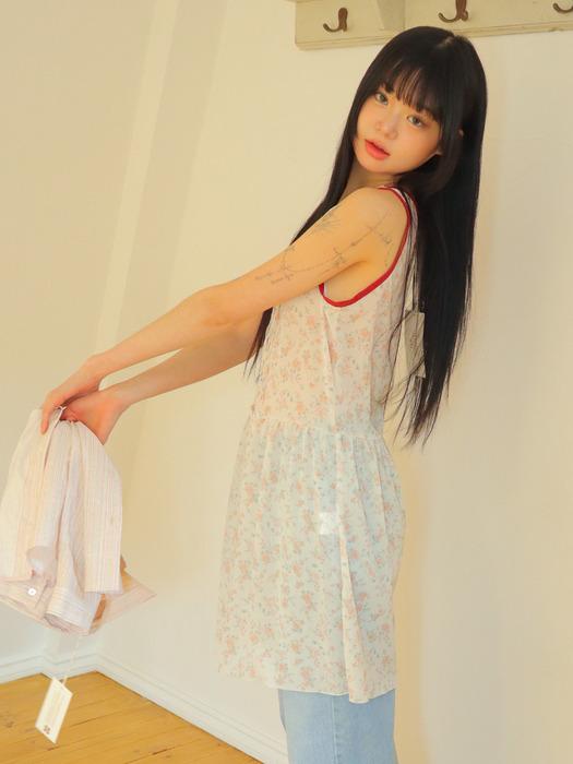 Vintage Flower layered dress_Orange blossom(O25-OPS01)