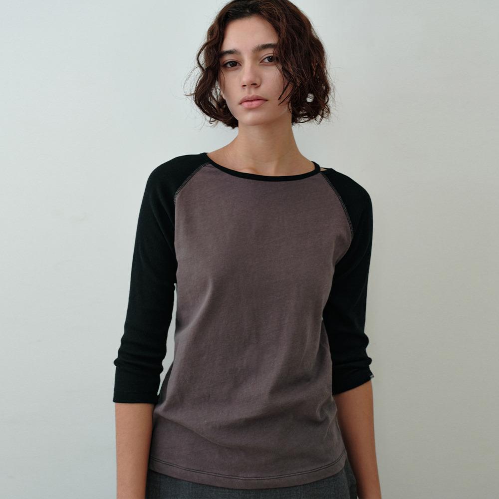 [30%쿠폰]Alba Raglan Slit T-shirt / Brown
