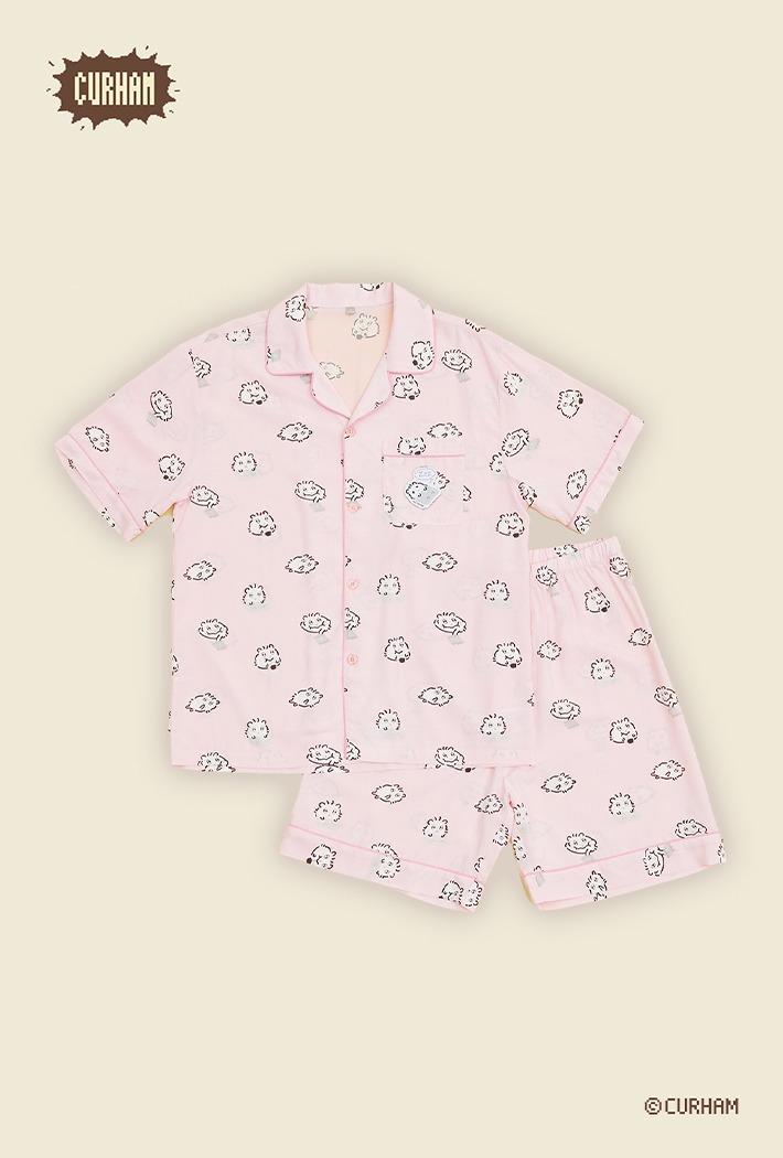 [커햄] 눕자마자 들을엉 반팔 잠옷[PINK]_SPPPE26U02