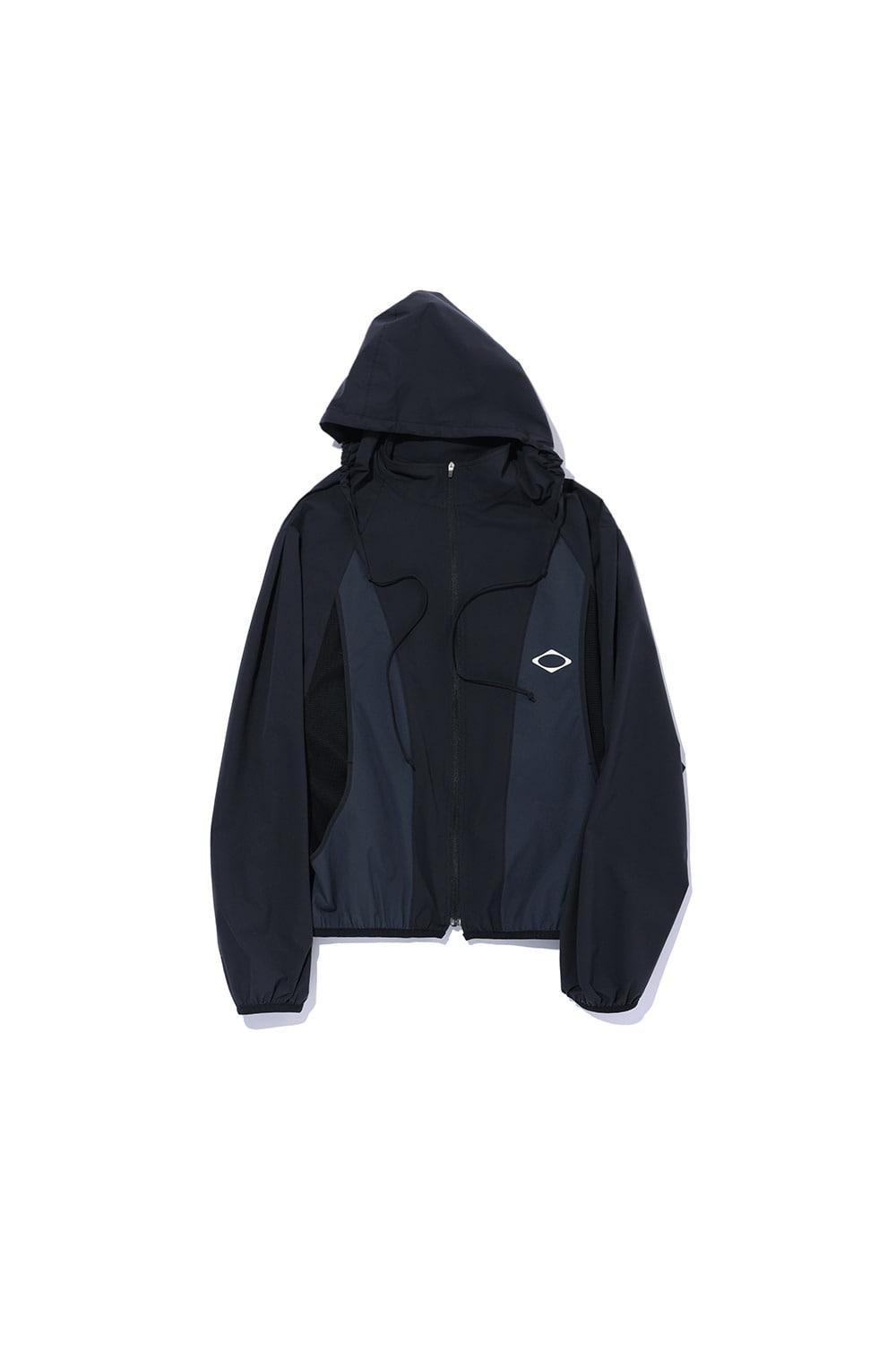 COLOR BLOCKED LIGHT WINDBREAKER_CHARCOAL/DARK TURQUOISE