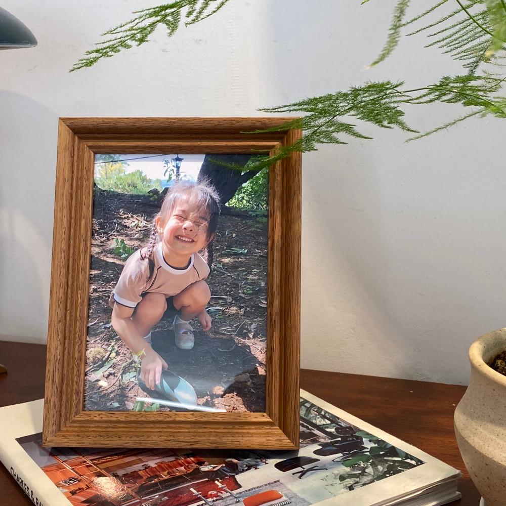 원목액자 프레임 빈티지 소형 우드 액자