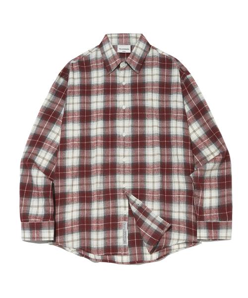 필루미네이트(FILLUMINATE)  페르소나 체크 셔츠-와인 - 사이즈 & 후기 | 무신사