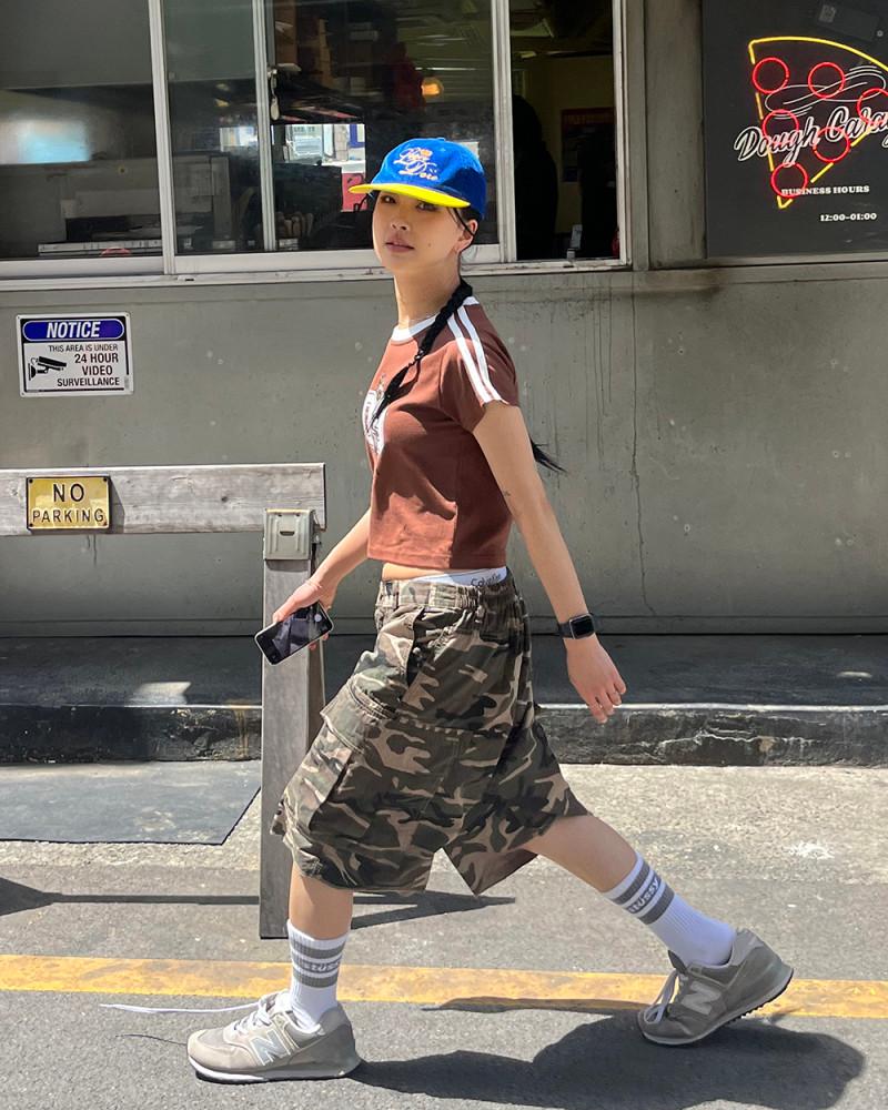 유니섹스 립 밀리터리 카고 버뮤다 팬츠 1c