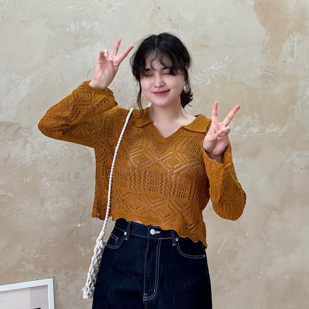 [상비추천/MD픽] 보헤미안 롱슬리브 여름 니트