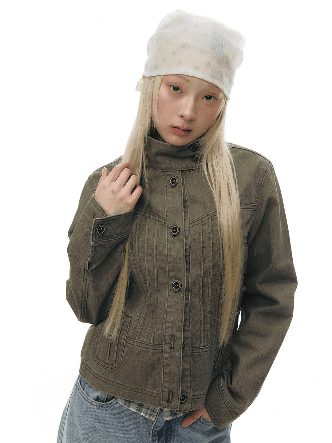 NAPSNAPS Cropped Denim Jacket