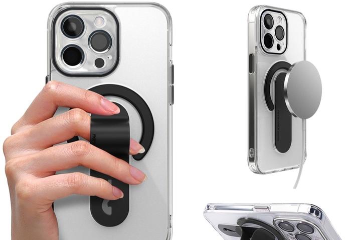 아이폰14 프로 맥스 2배자력 맥세이프 핸드폰 렌즈 풀커버 맥그립 투명 케이스 거치대