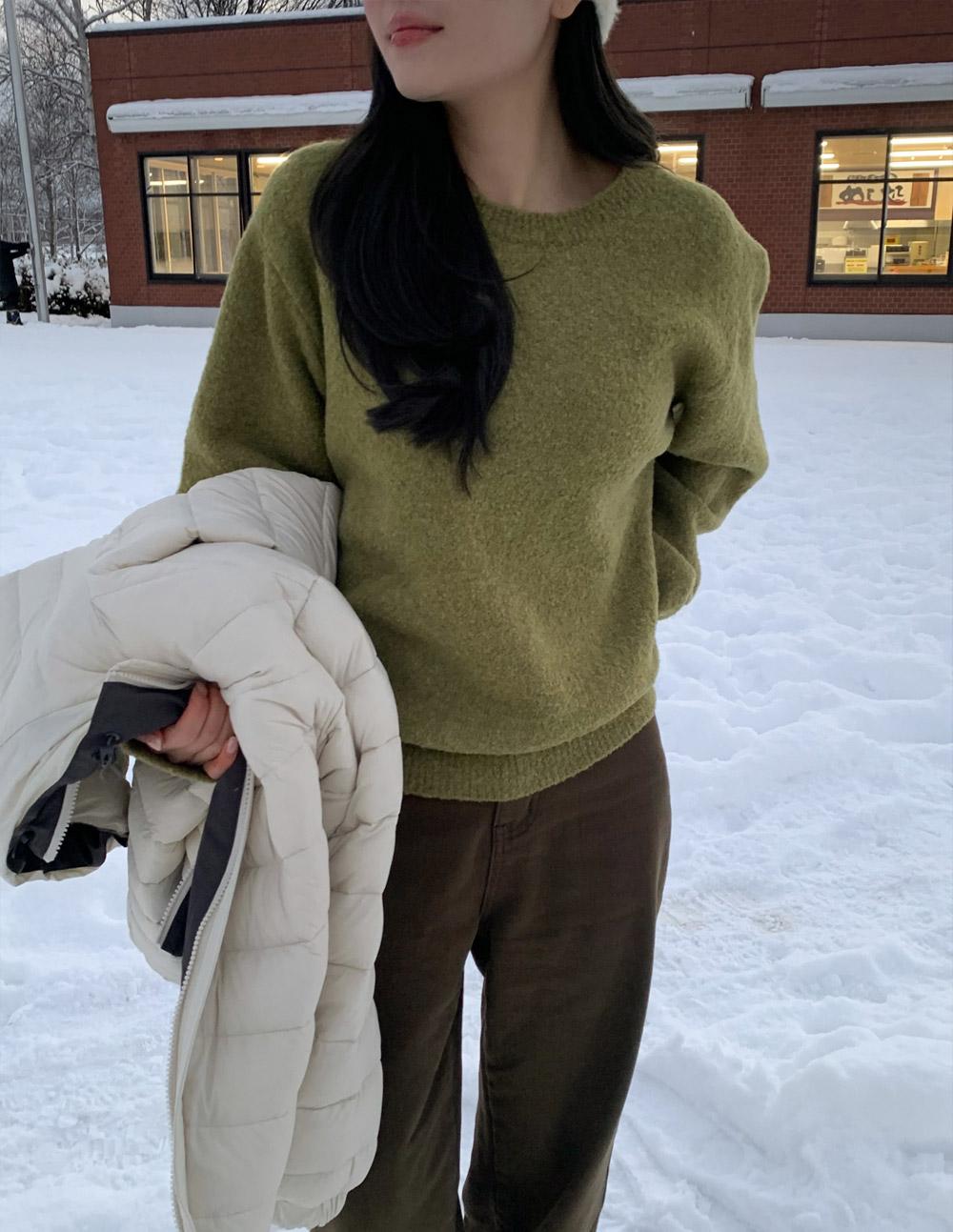 가내스라 헤일리 울 부클 니트 (4color)