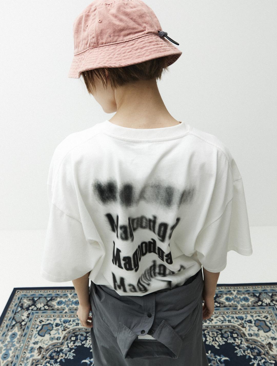 스웩버 3547   백아트 오버핏 오프화이트 반팔티