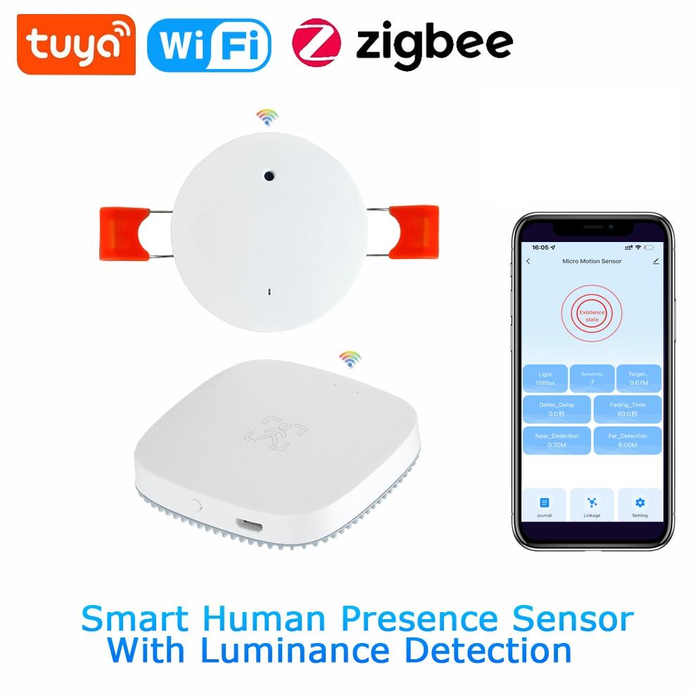 Zigbee-스마트 라이프 휴먼 프리젠 스 감지기, 투야 와이파이 MmWave 레이더 Pir 모션 센서, 조명 감지, 알렉사, 구글용