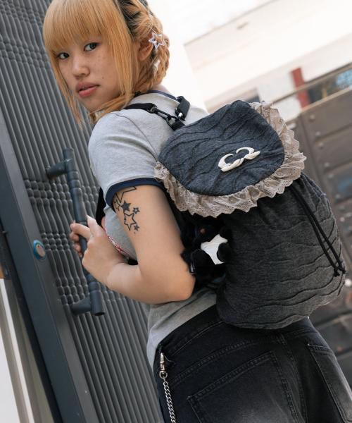Grandma s Apron String Bag Charcoal Mocha