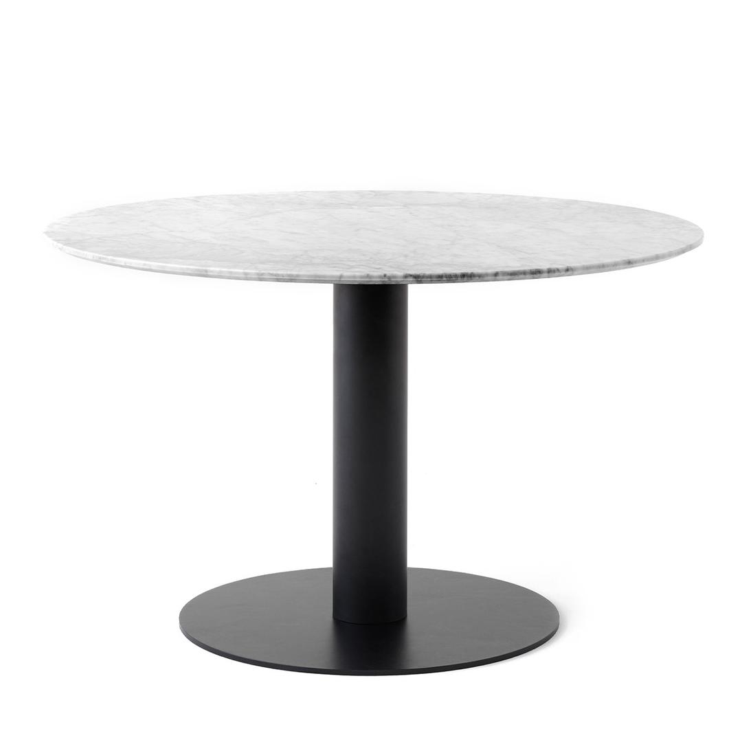 In Between Table SK12 Ø120 Bianco carrara-Matt Black