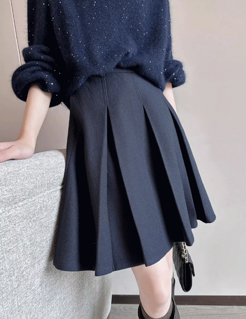 디에 걸즈 핀턱 A라인 핫스커트