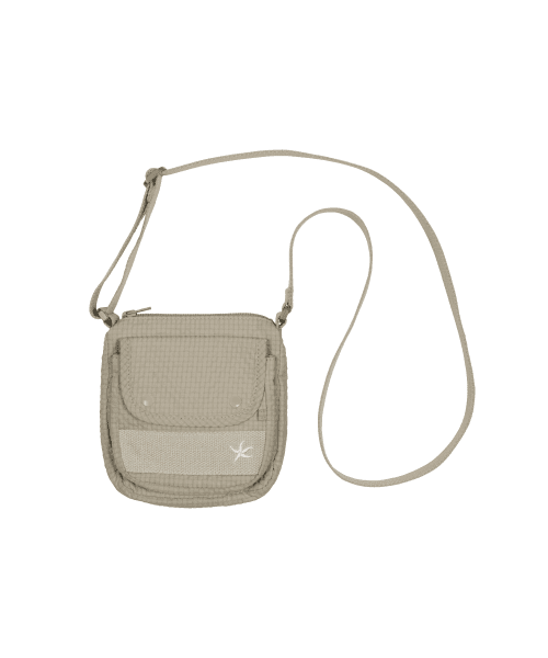 TCM check nylon cross bag (beige)