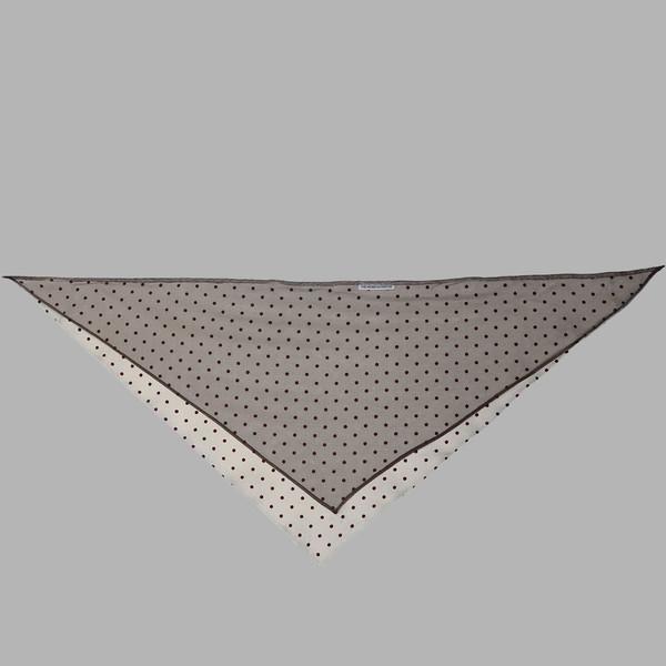 LAYERED DOT SCARF (IVORY BROWN)