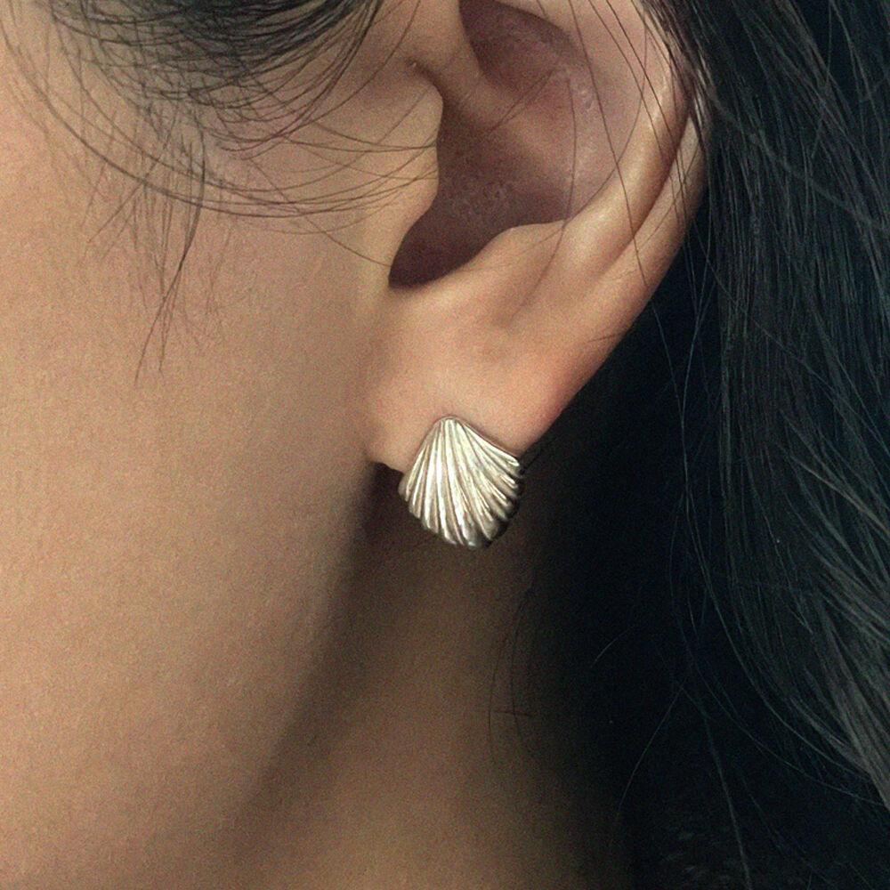 silver925 mini clam earring