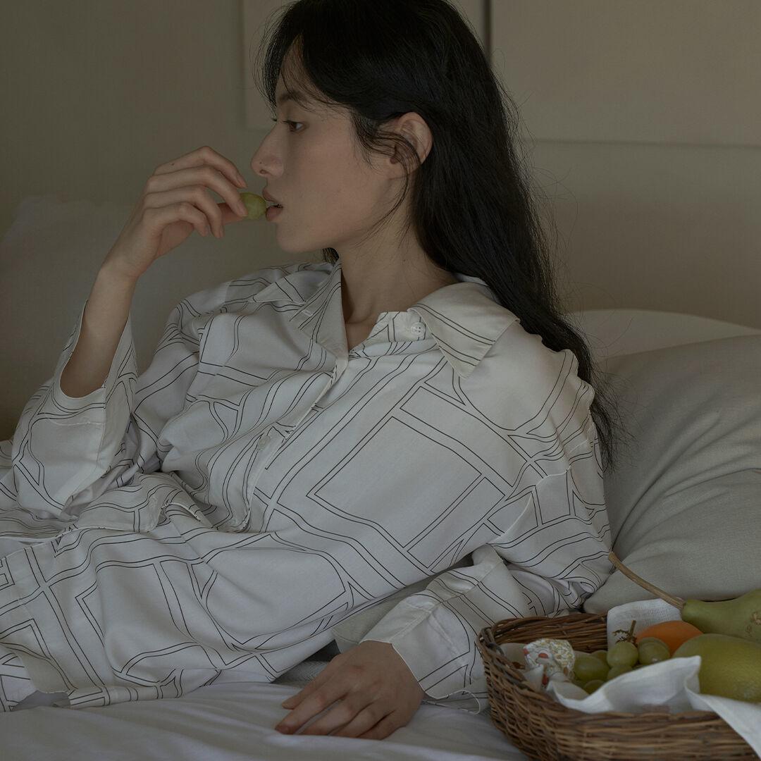 [MODAL] BEDNIC PAJAMA SET｜FLAT WHITE｜WOMEN`S
