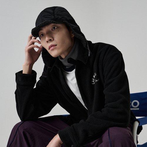 로고 스티치 트루퍼 햇 블랙