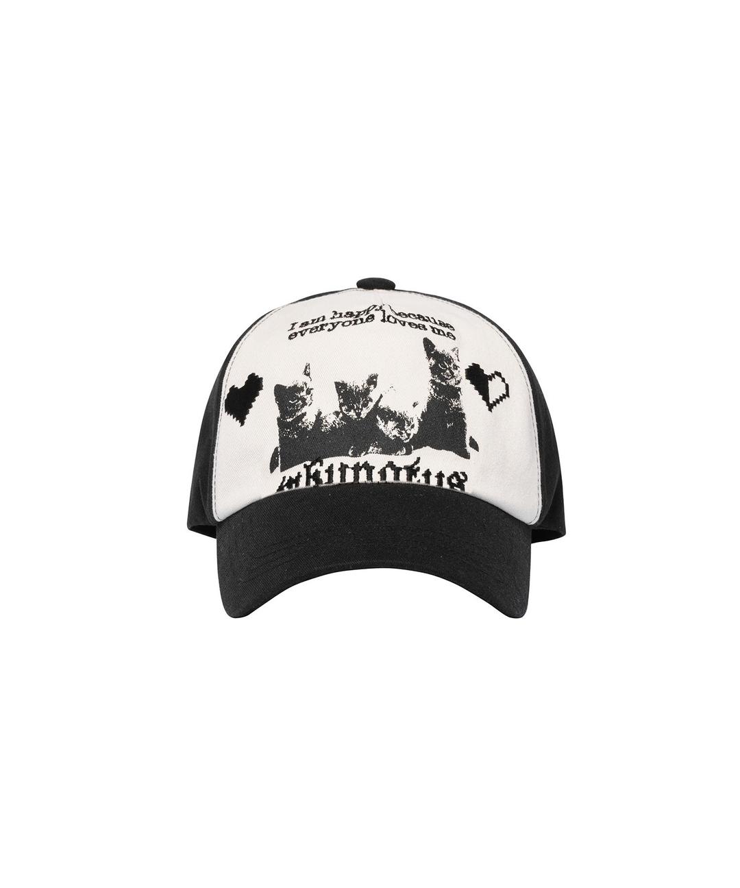 kitten paradise 5pannel cap - black