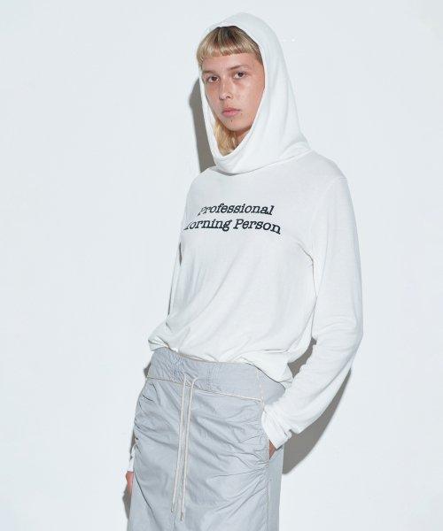 Cowl Neck Hoodie Ivory