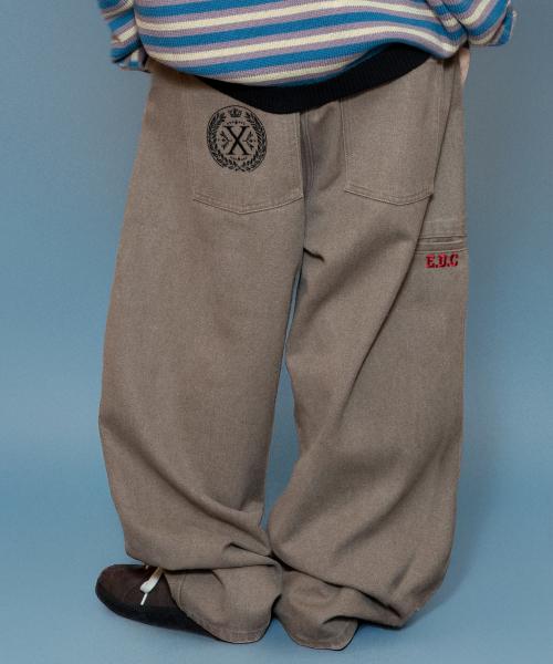 XP310 사운드 벌룬 캔버스 코튼 팬츠 (BROWN)