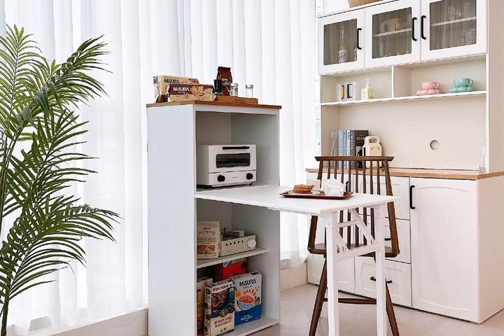 제크 다용도 접이식 식탁 렌지대 중형 2colors