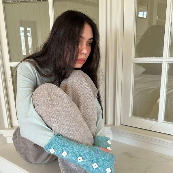 BUTTON HAND WARMER / mint