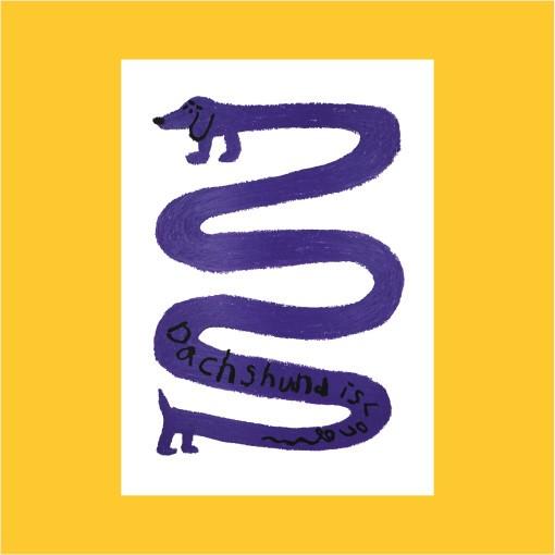 [발구락] Dachshund 엽서