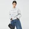 IN TO THE HEAVEN TEXT SWEATSHIRT-WHITE MELANGE