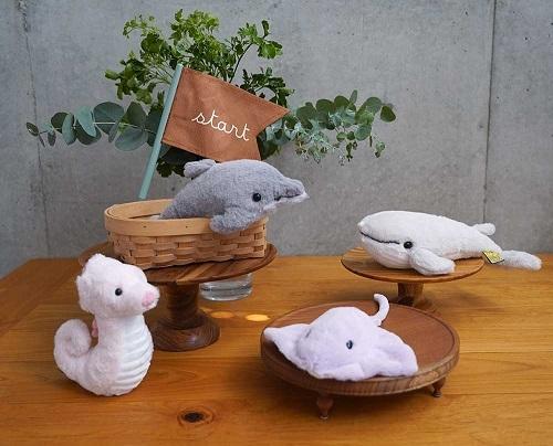 SUNLEMON) 플러피애니멀 고래 돌고래 가오리 해양 동물 인형