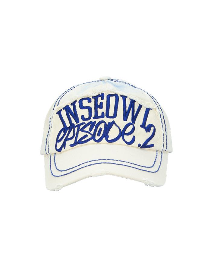 WASHED STITCH BALL CAP - COTTON CREAM