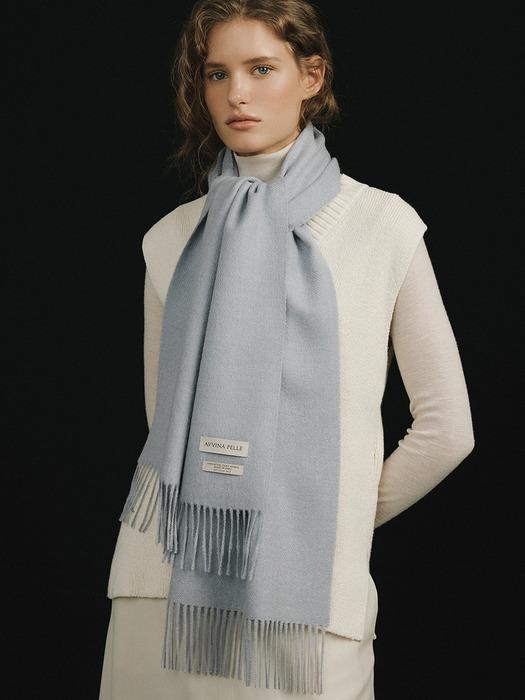 Royal Baby Alpaca Muffler - Airy Blue Melange