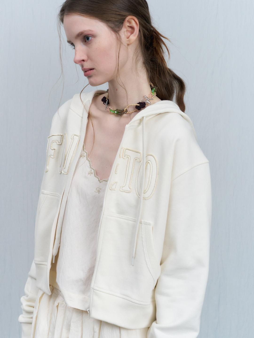 [5th/2주이상소요] FOETO soft hoody zip-up - cream