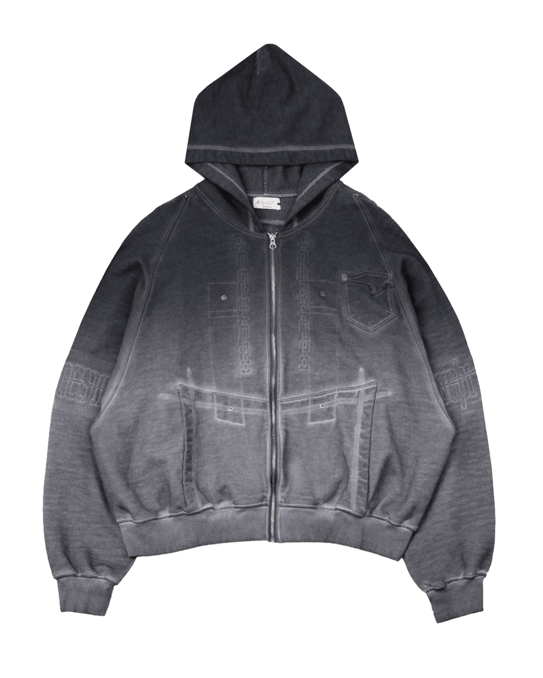 BRACES ZIP UP HOODIE