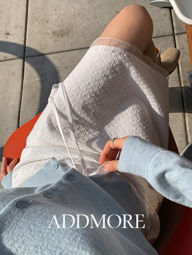 에드모어 [MADE] msk571 오넬 레이스 코튼 미디스커트